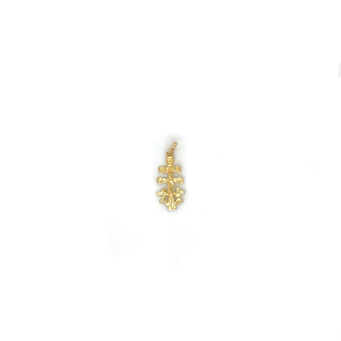 Colgante cruz caravaca oro mini