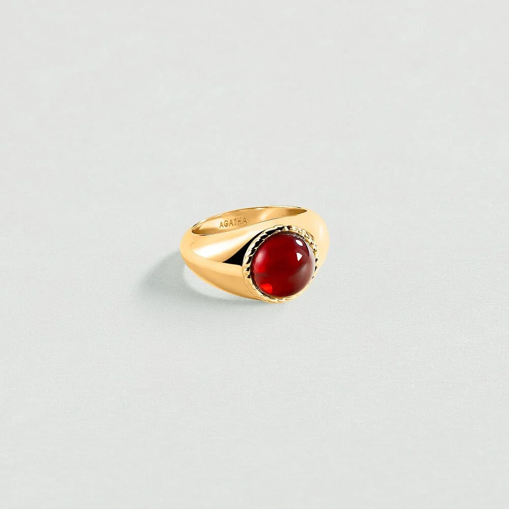 Anillo Ancho N.13 (Rojo/Dorado)