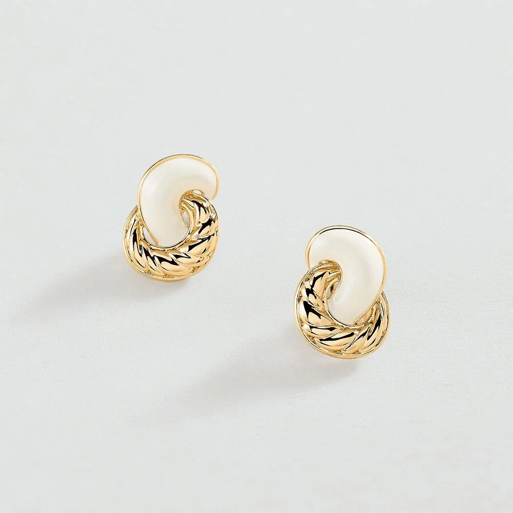 Pendientes Largos N.13 (Marfil/Dorado)
