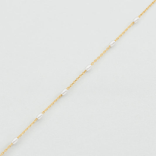 Pulsera de cadena JASMIN Dorado / Blanco