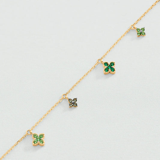 Pulsera de cadena BELOVED Verde / Dorado