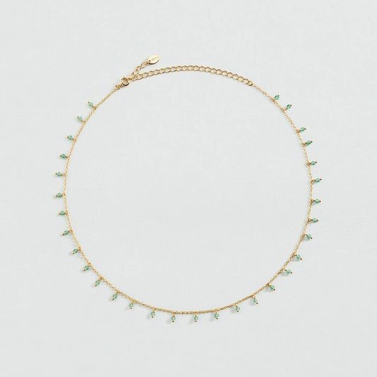 Collar corto ALMA Cuarzo Verde