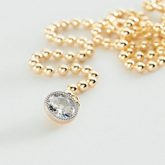 Collar largo BE Cristal / Dorado