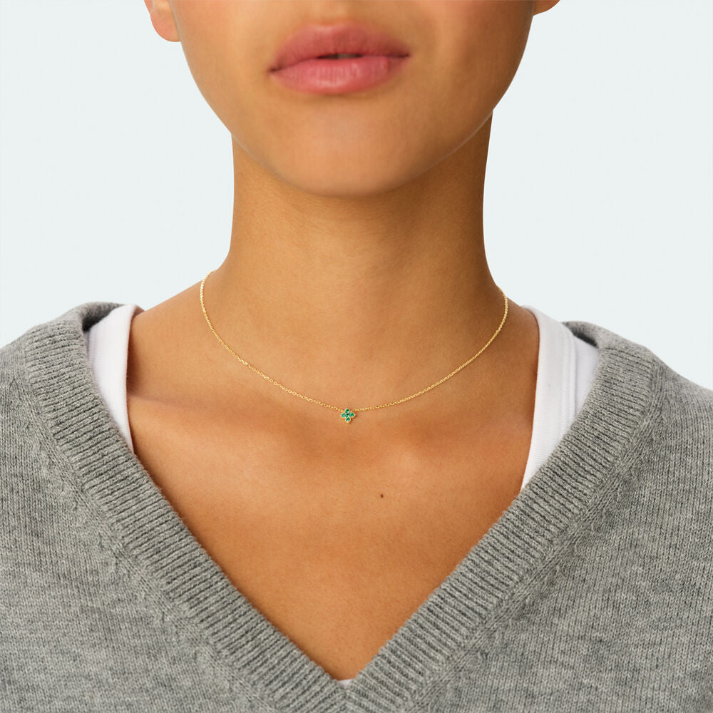 Collar corto BELOVED Verde / Dorado