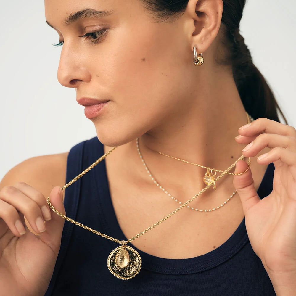 Agatha - Colgante TALISMANS Textura Dorado