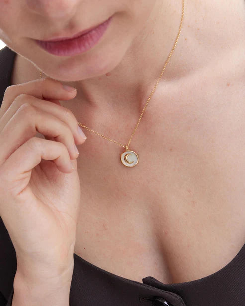 Collar corto luna Mum's Break nácar