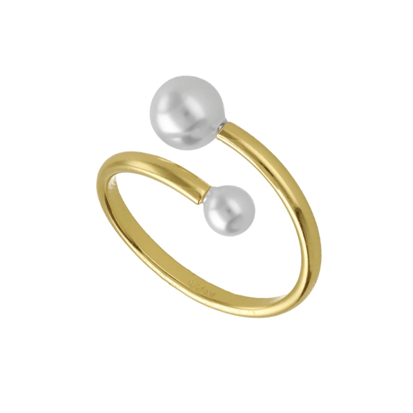 V.C. Anillo ajustable perla de mother
