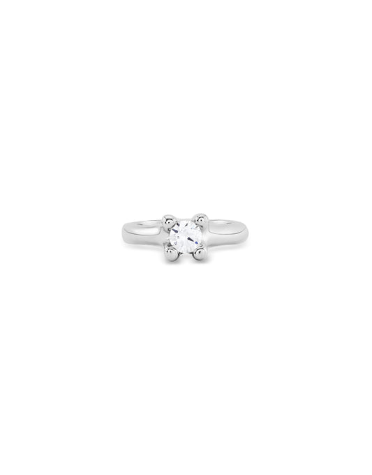 Unode50 Anillo Circonita blanca plateado