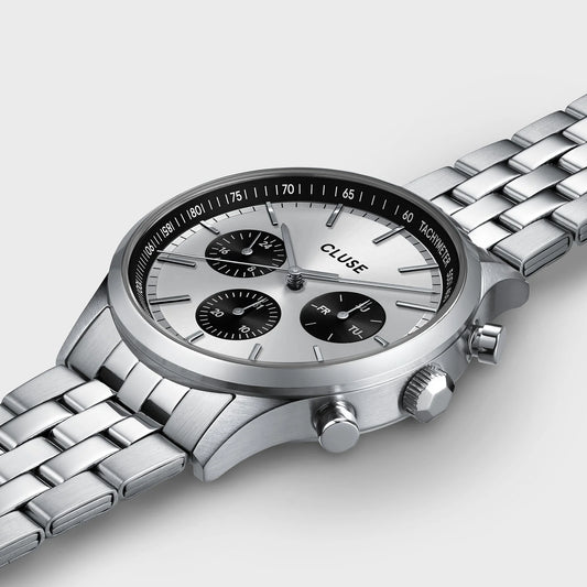 Anthéor Multifunction Watch Steel, Black, Silver Colour