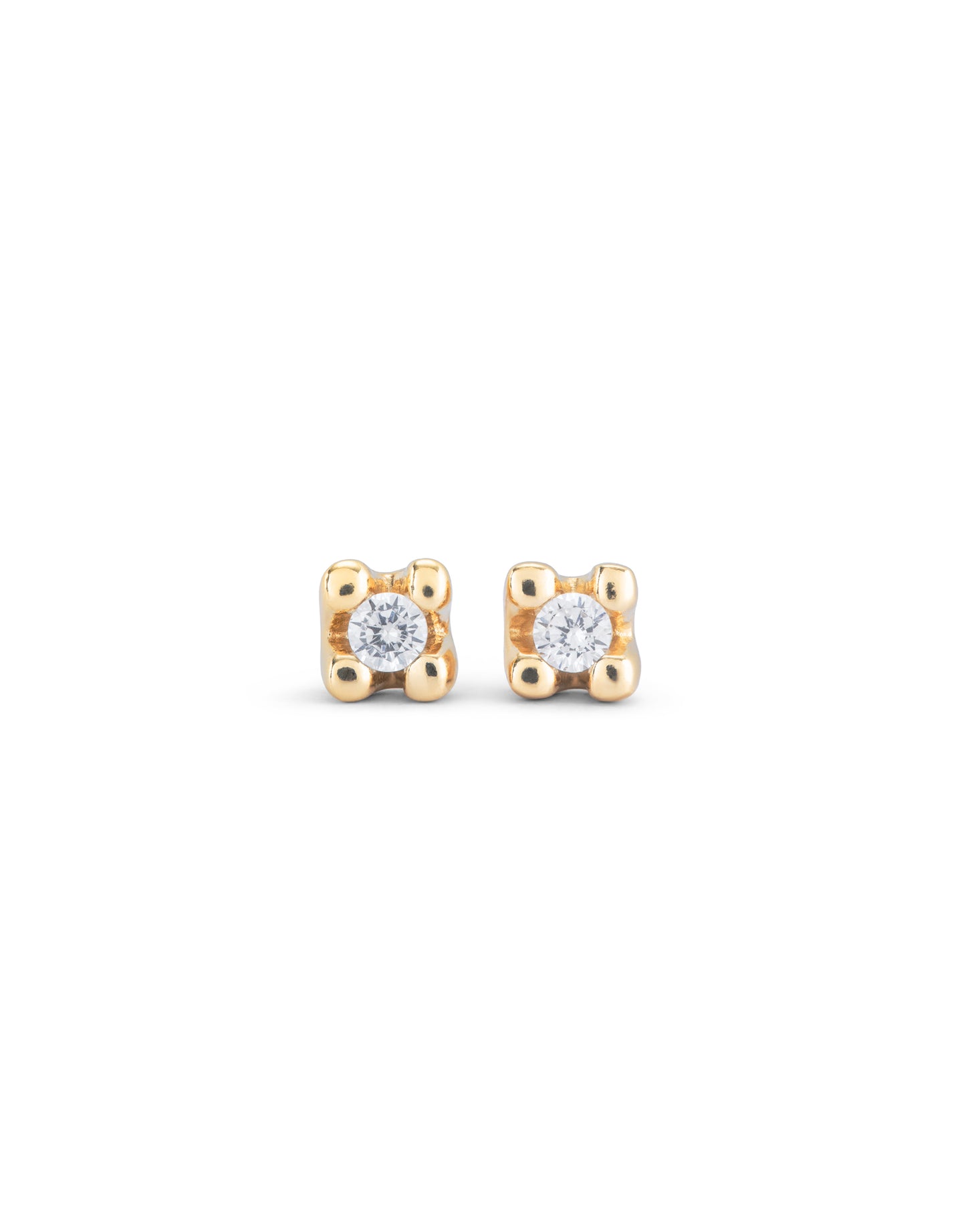 Unode50 Pendientes circonita blanca dorado