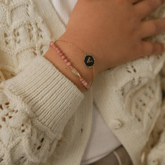 PULSERA DUNE RODONITA GOLDEN