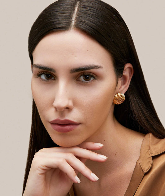 Pendientes chapado en oro