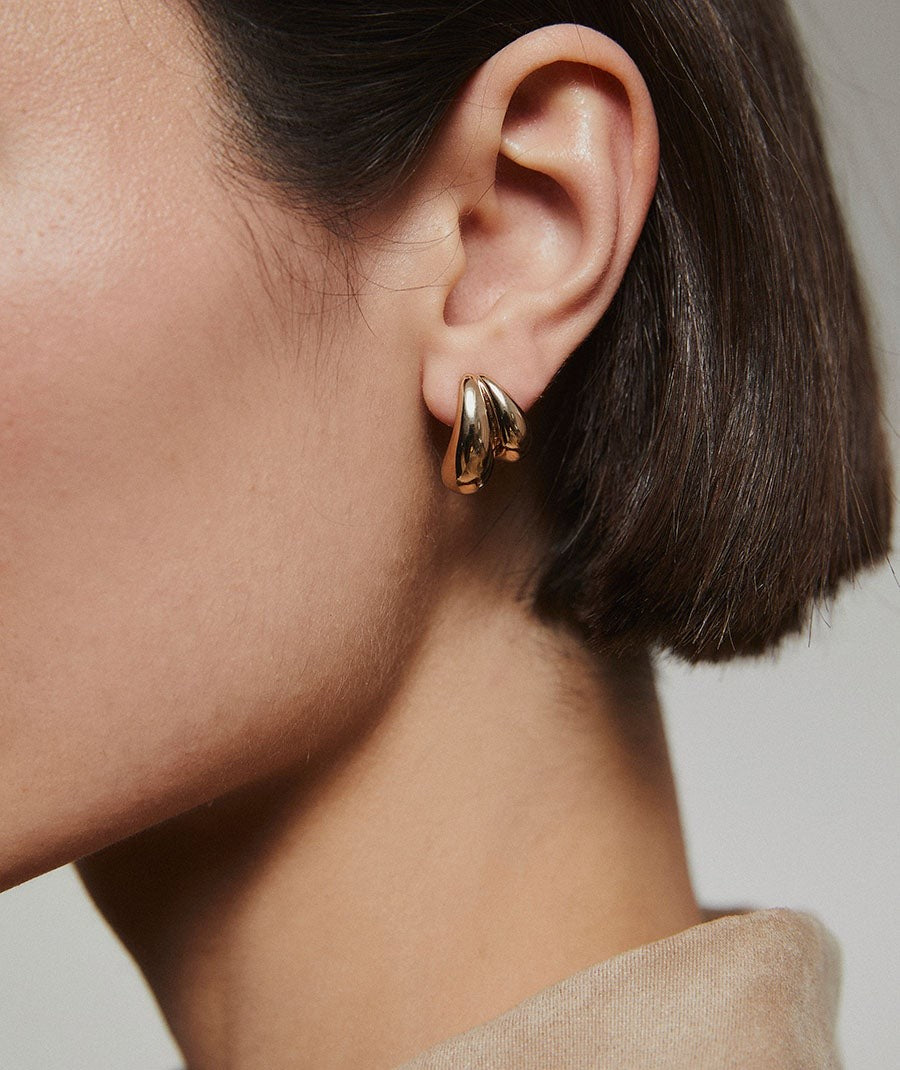 VIDAL&VIDAL - Pendientes Big Drop dorado