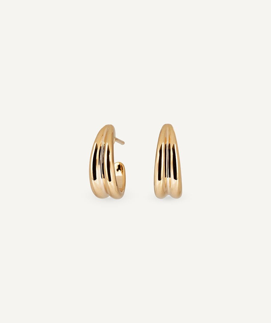 VIDAL&VIDAL - Pendientes semi Aro liso
