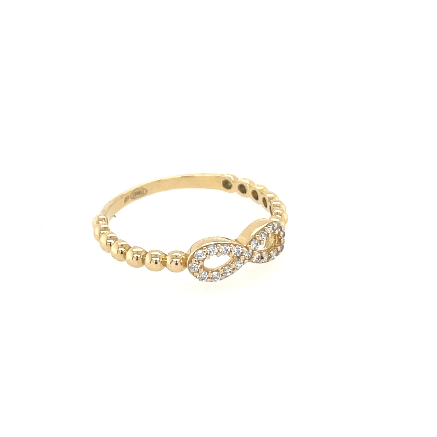 Anillo oro infinito con circonitas