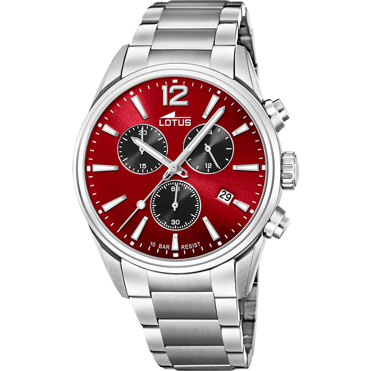 RELOJ DE HOMBRE CHRONO CON ESFERA ROJA