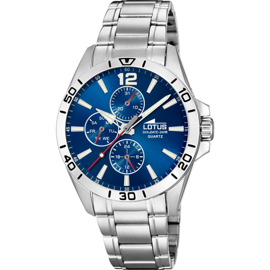 RELOJ DE HOMBRE MULTIFUNCTION CON ESFERA AZUL