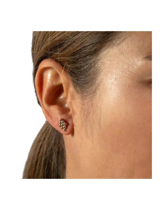 Pendientes acabado Oro 18kt Racimo