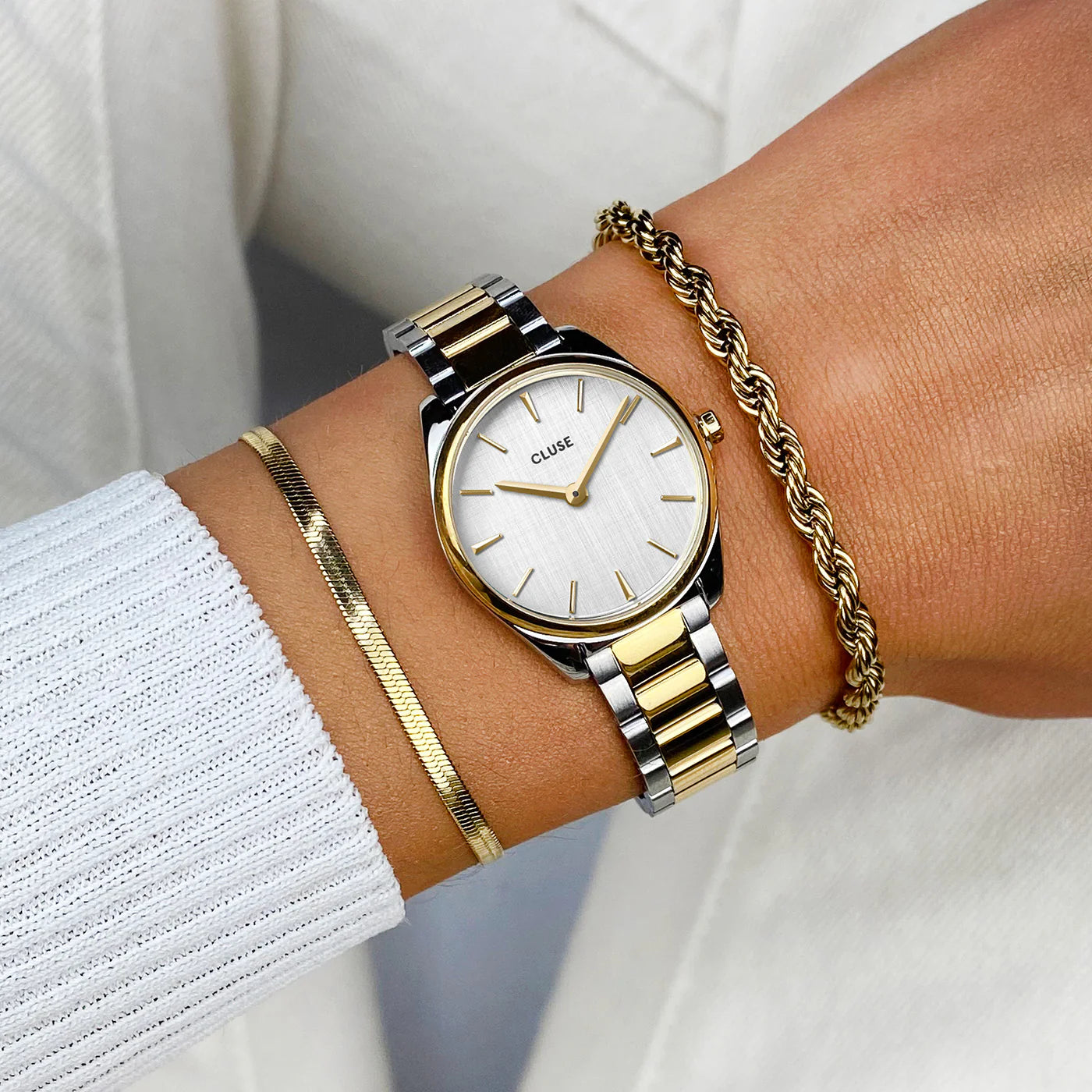 Féroce Mini Watch Steel, Silver Colour, Two-Tone