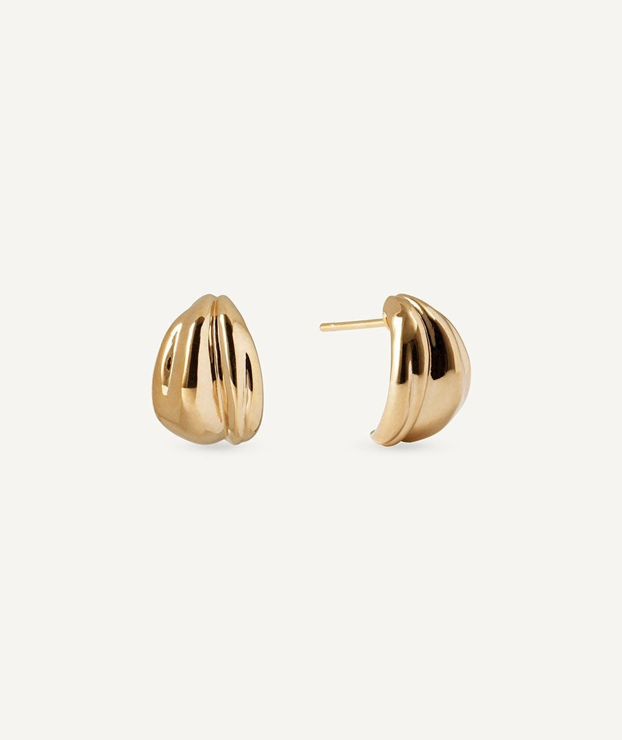 VIDAL&VIDAL - Pendientes Curva chapado en oro