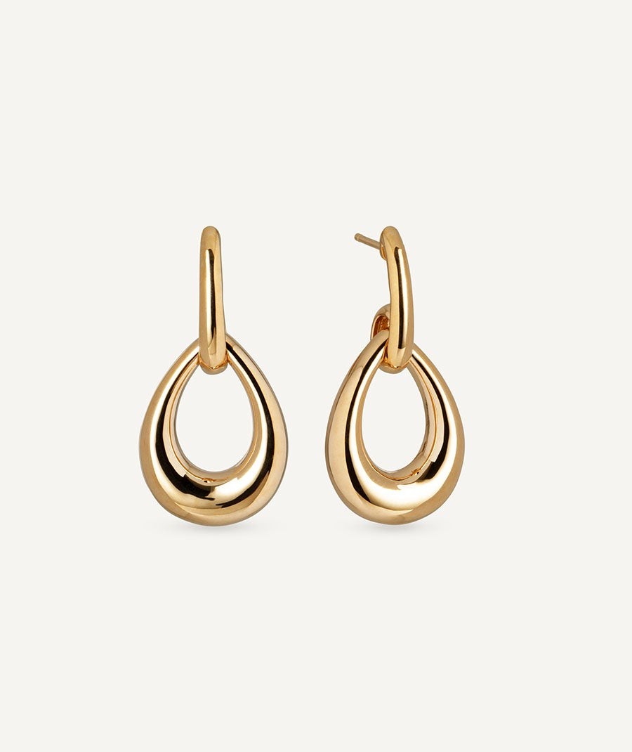 VIDAL&VIDAL - Pendientes suave chapado en oro