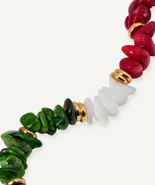 Collar con piedras naturales combinadas Salada multicolor