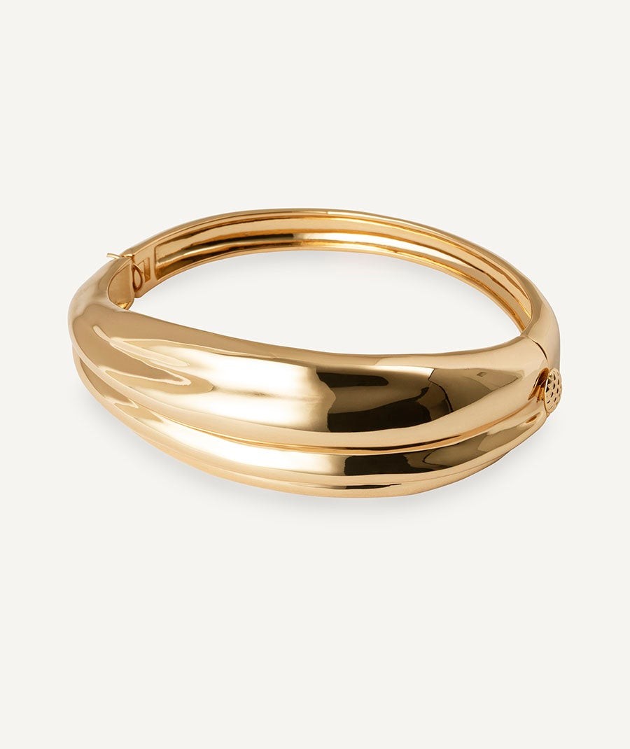 VIDAL&VIDAL - Pulsera Curva chapado en oro