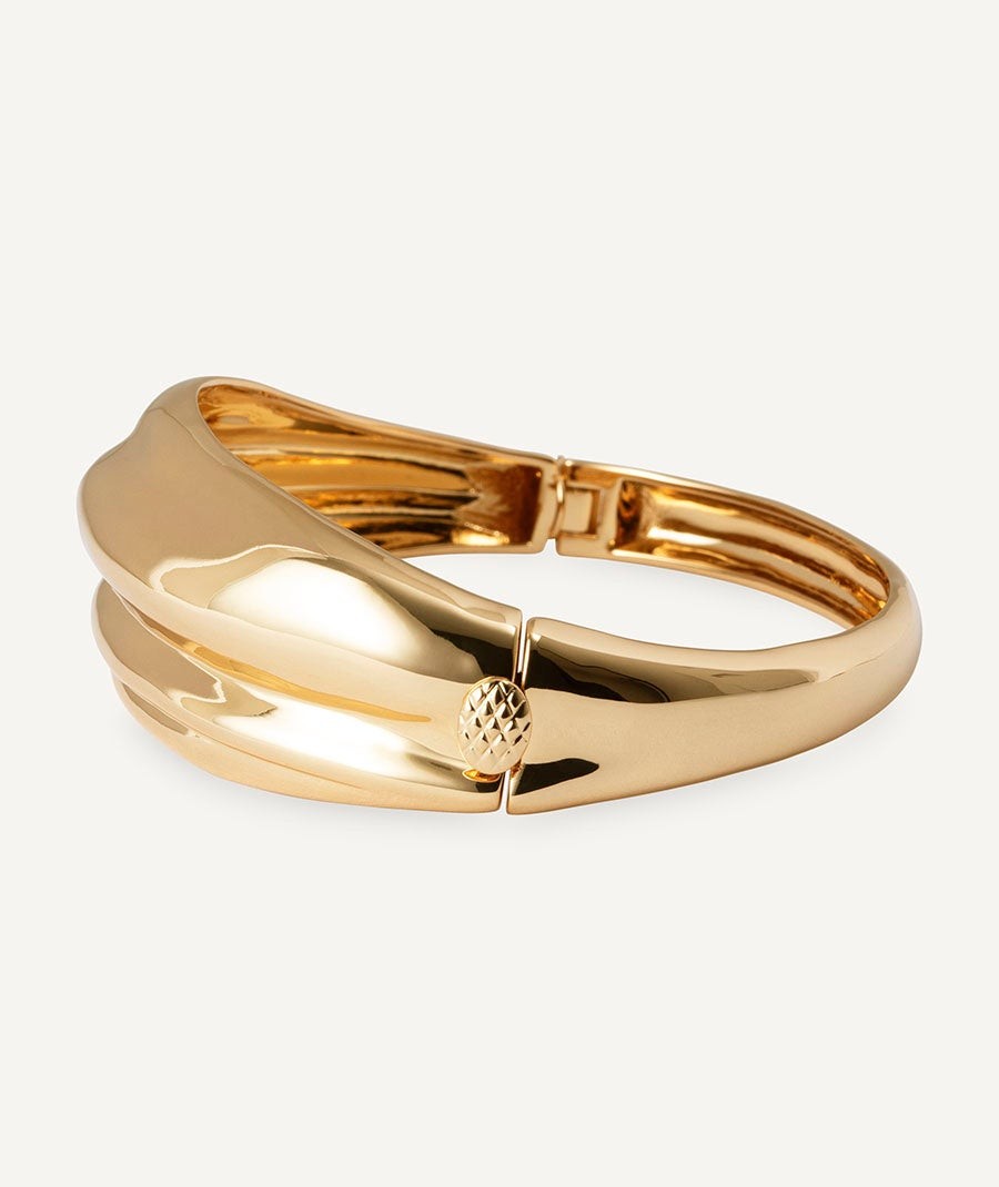 VIDAL&VIDAL - Pulsera Curva chapado en oro