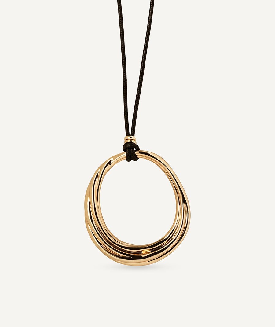 VIDAL&VIDAL - Colgante Curva chapado en oro