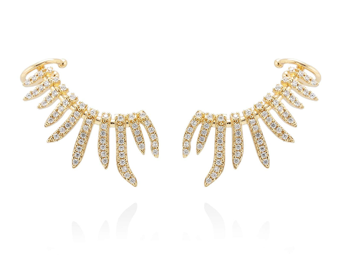 Pendientes LIA en plata dorada