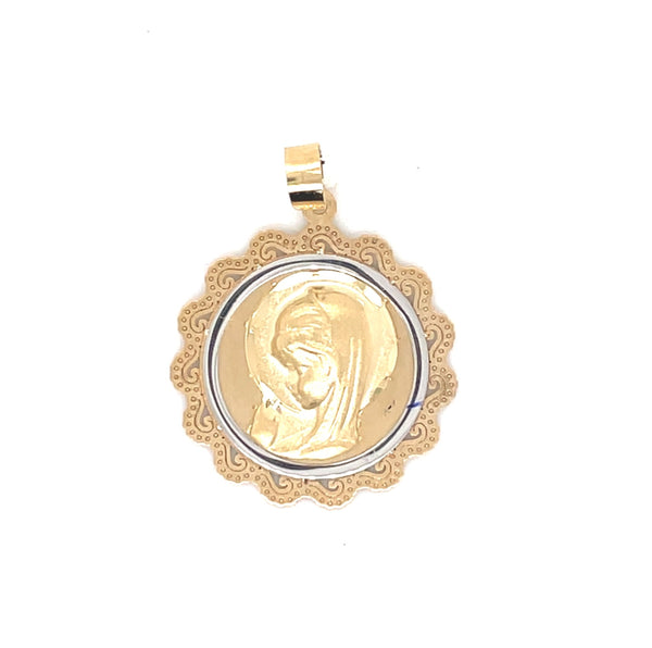 Medalla Virgen niña oro de ley
