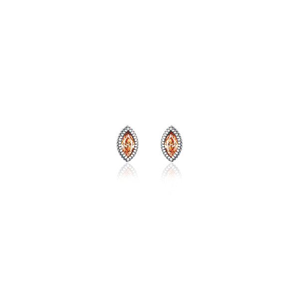 Sunfield Pendientes Litchi marquise Plata