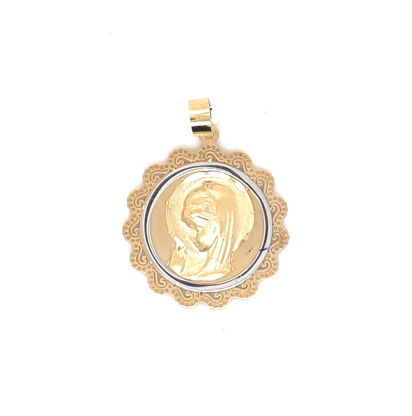 Medalla Virgen niña oro de ley