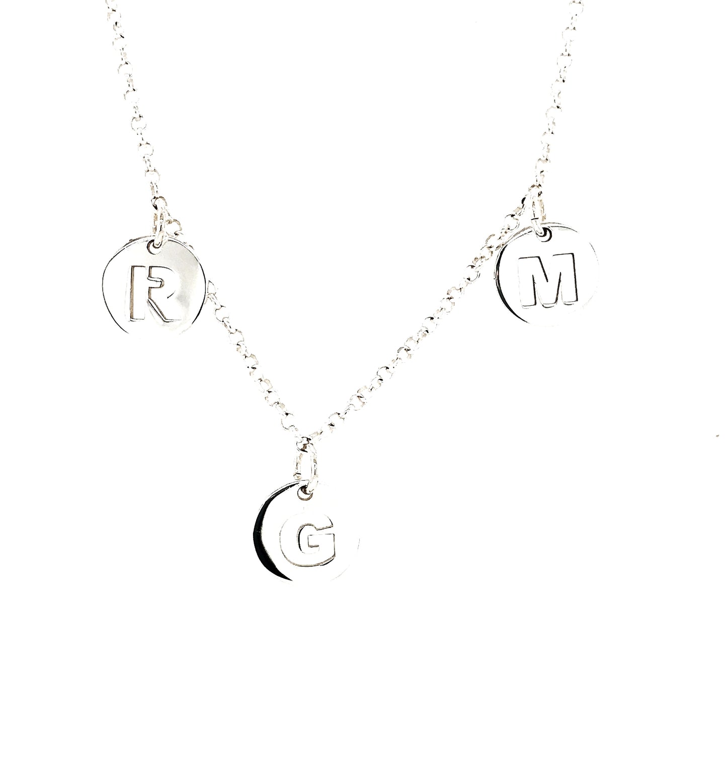 Collar iniciales plata