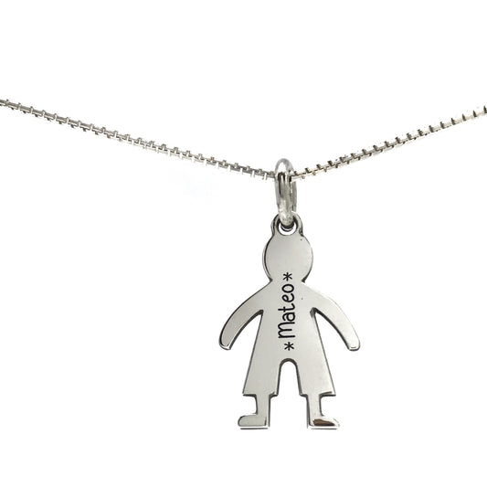 Colgante niña plata