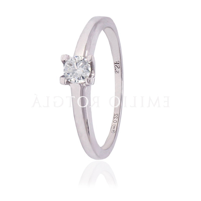 Anillo brillantes oro blanco