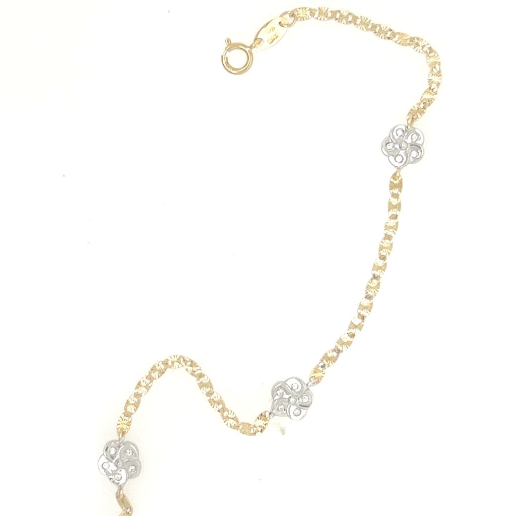 Pulsera oro de ley y circonit