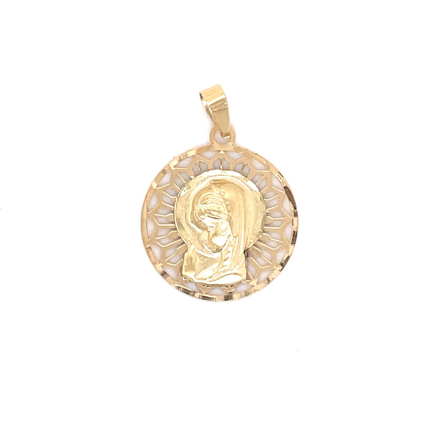 Medalla Virgen niña oro de ley