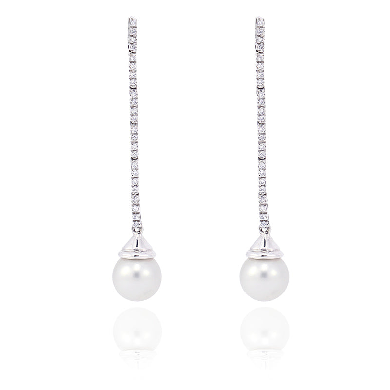Pendientes Oro Blanco y Diamantes