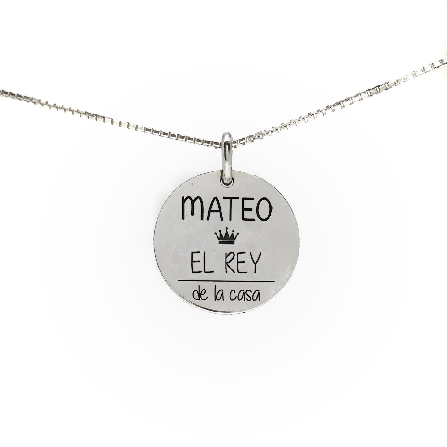 Colgante Rey de casa plata personalizare