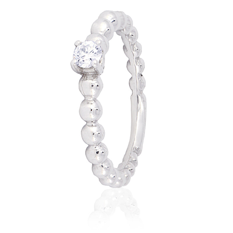 Sortija Oro Blanco y Diamantes