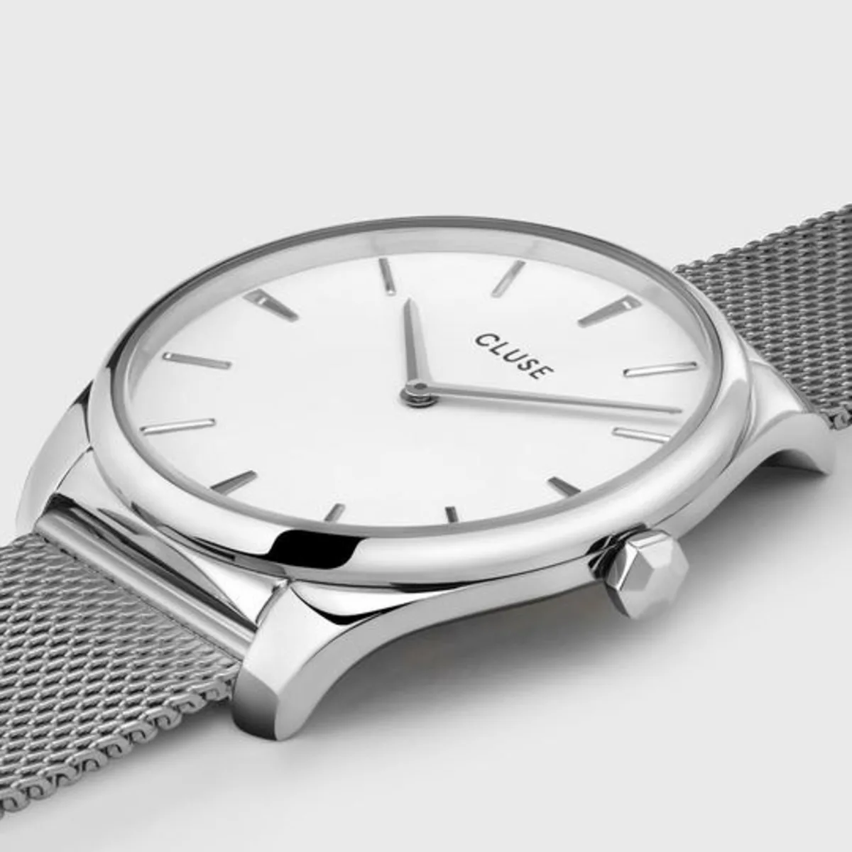 Cluse Reloj Féroce Mesh White