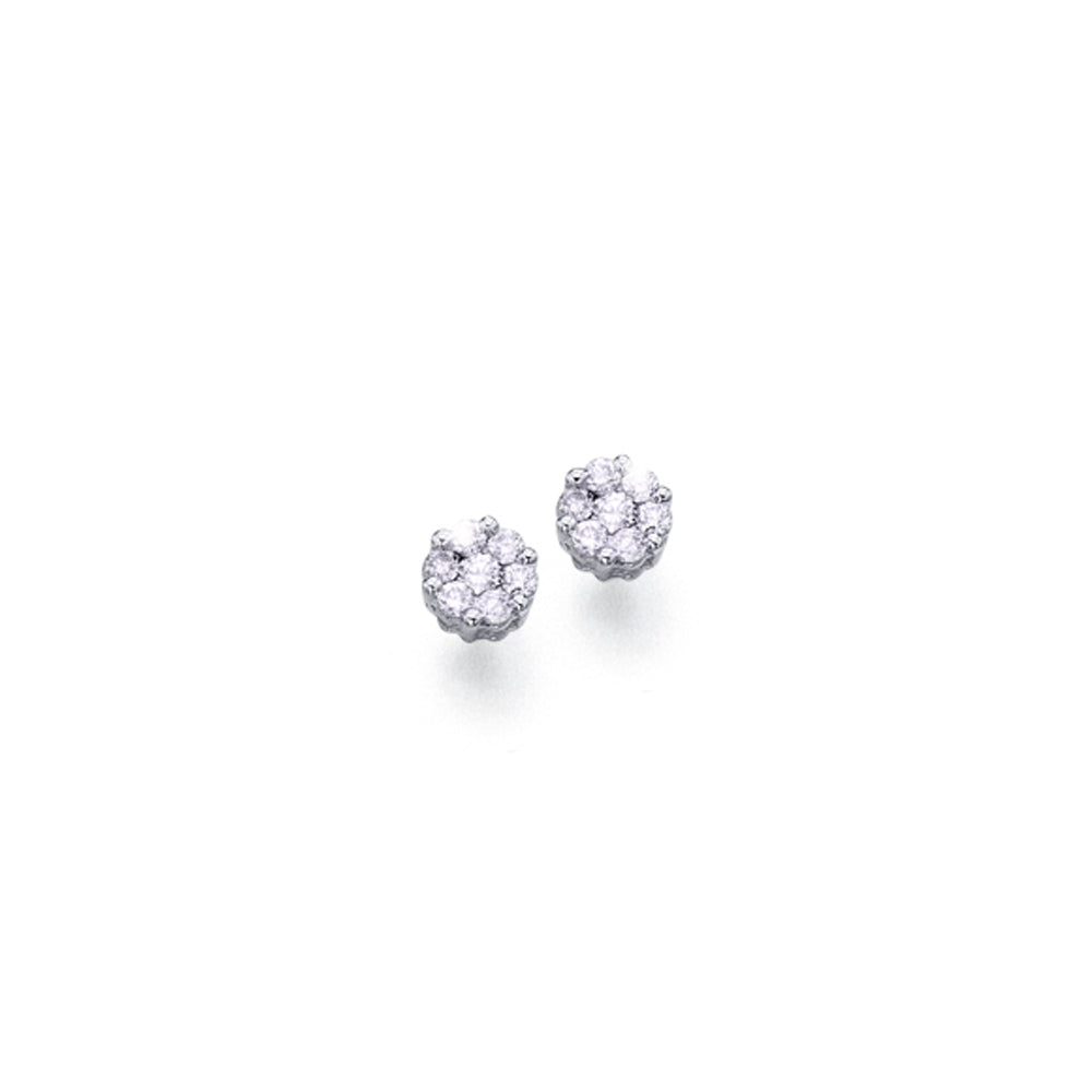 Pendientes oro blanco y diamantes