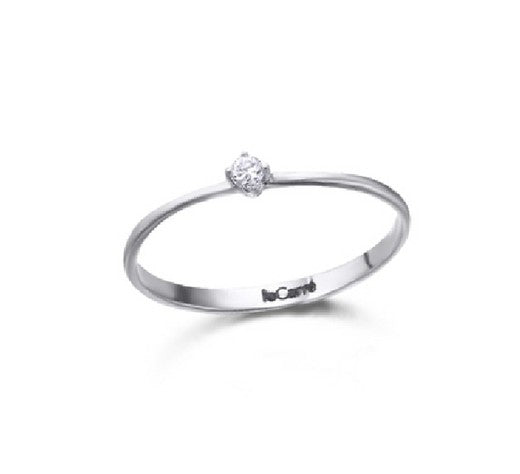 Lecarré Anillo oro blanco y diamante