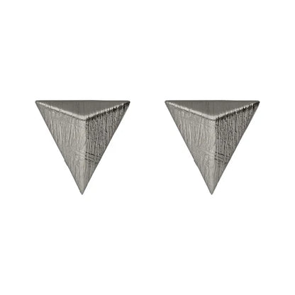Pendientes botón triángulo Good Morning en Plata