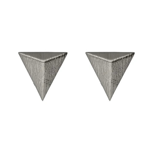 Pendientes botón triángulo Good Morning en Plata
