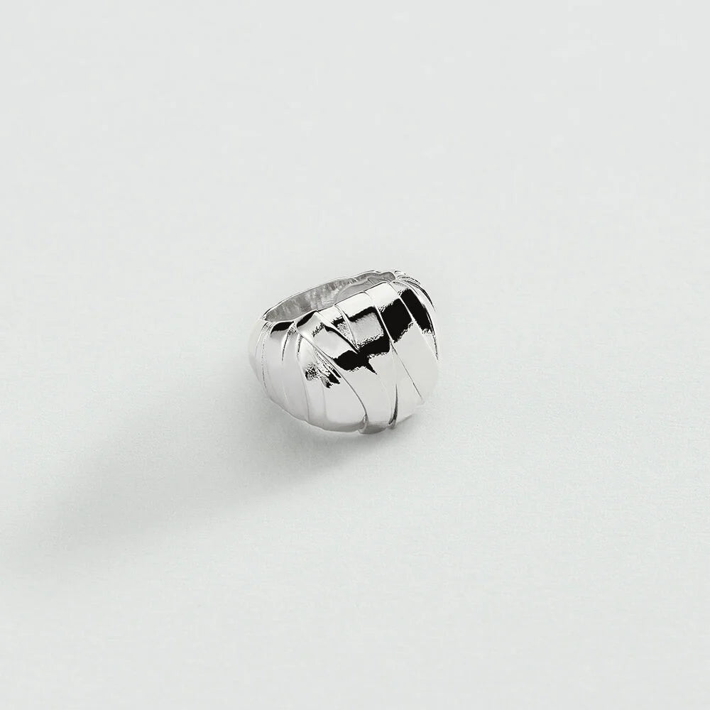 Anillo ancho BE Plateado