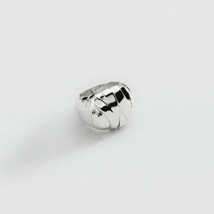 Anillo ancho BE Plateado