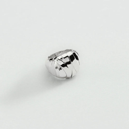 Anillo ancho BE Plateado