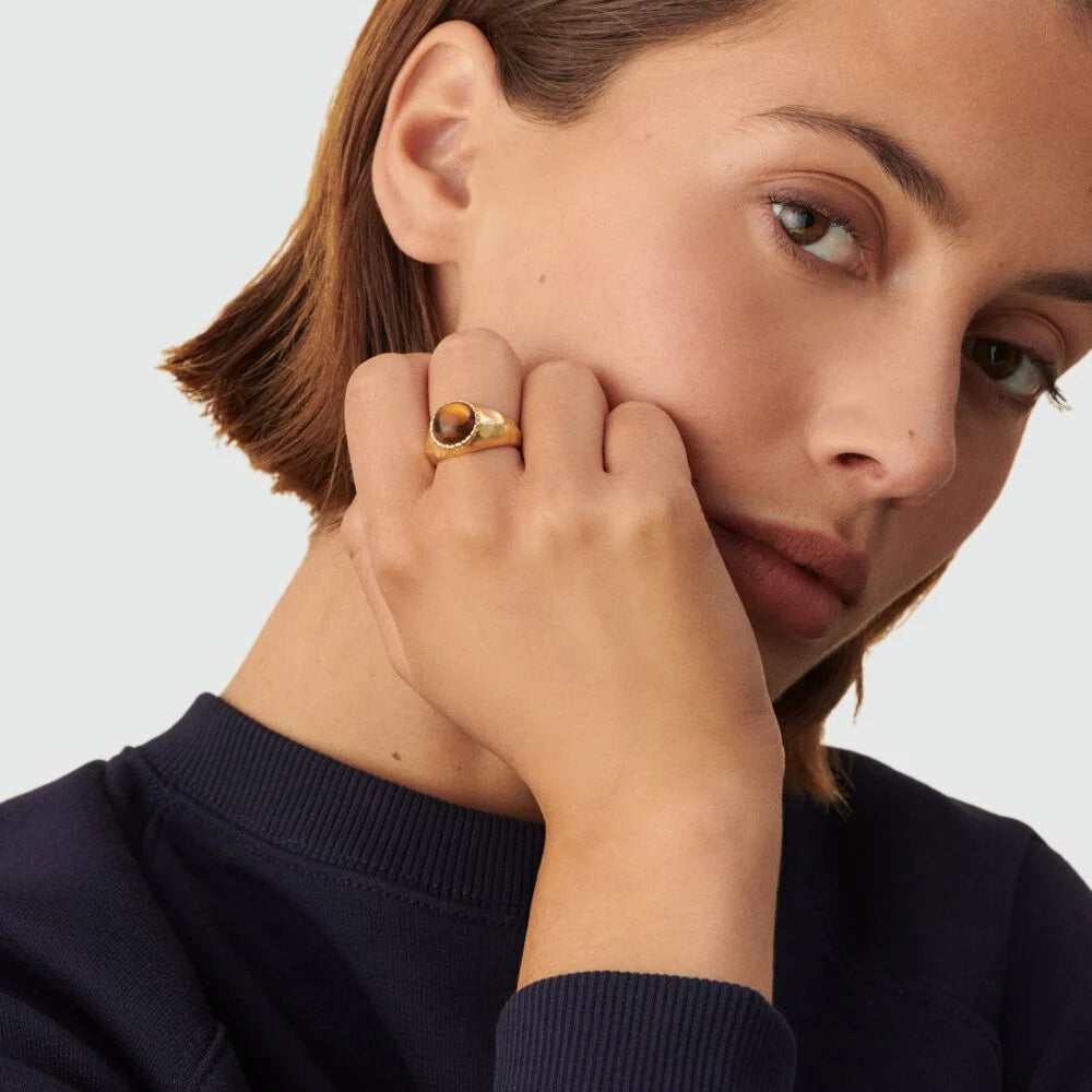 Agatha - Anillo Ancho N.13 (Marrón/Dorado)